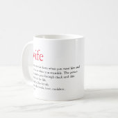 Echtgenoot Vrouw Definitie Bruiloft / Jubileum Koffiemok (Voorkant links)