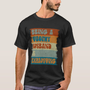 Echtgenoot Vrouw Huwelijk Humor Echtgenoot Gelukki T-shirt