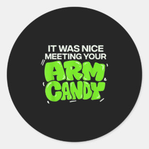 Echtgenoot vrouw vriendin stel leuk kennisarm ronde sticker