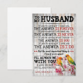 Echtgenoot waarmee ik altijd samen zal zijn RSVP kaartje (Voorkant / Achterkant)