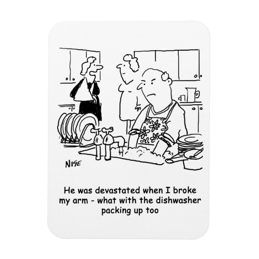 Echtgenoot wast de afwas magneet (Verticaal)