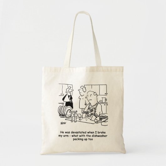 Echtgenoot wast de afwas tote bag (Voorkant)