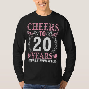 Echtgenoot welgestelden Drink 20 jaar gelukkig E T-shirt