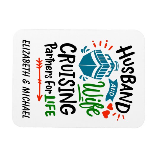 Echtgenoot Wife Cruising Partners Cabin Deuren Magneet (Horizontaal)