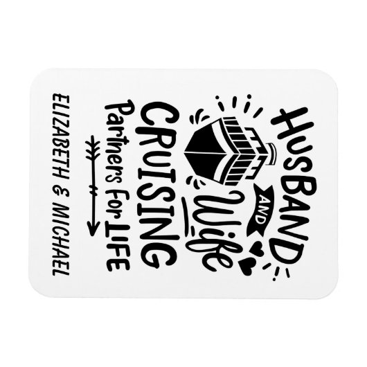 Echtgenoot Wife Cruising Partners Cabin Deuren Magneet (Horizontaal)