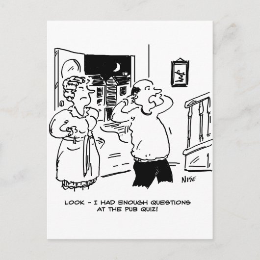Echtgenoot wil geen ondervraging briefkaart (Voorkant)