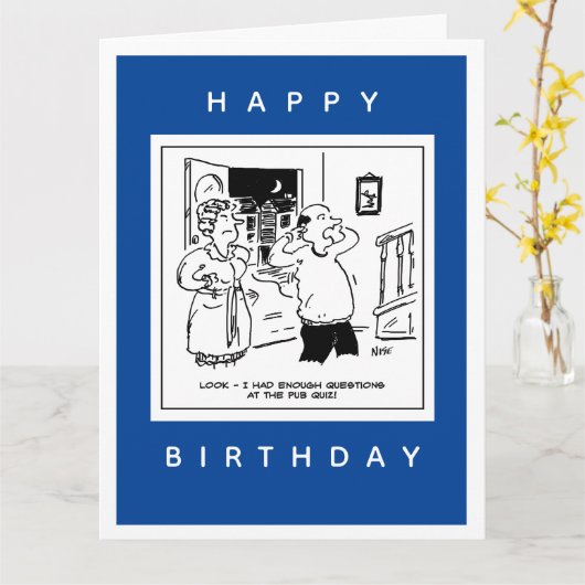 Echtgenoot wil geen vraagstellende Cartoon Kaart (Gele Bloem)