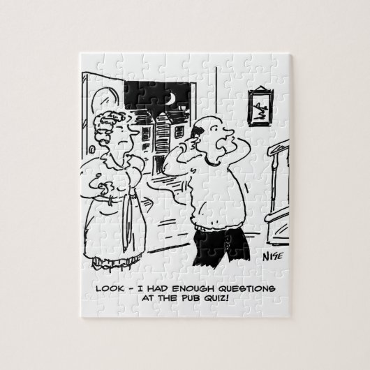 Echtgenoot wil geen vragen stellen legpuzzel (Verticaal)