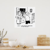 Echtgenoot wil geen vragen stellen poster (Keuken)