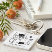 Echtgenoot wil geen vragen stellen sleutelhanger (Voorkant Rechts)