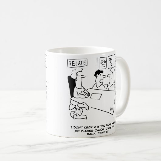 Echtgenoot won vrouw terug met kaarten koffiemok (Voorkant rechts)