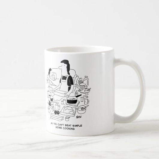 Echtgenoot zegt: "Je kunt niet gewoon thuis koken" Koffiemok (Rechts)