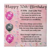 Echtgenote - 30e verjaardag tegeltje (Voorkant)