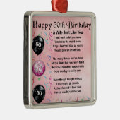 Echtgenote - 50e verjaardag metalen ornament (Rechts)