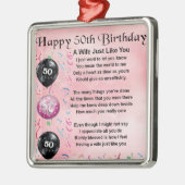 Echtgenote - 50e verjaardag metalen ornament (Links)