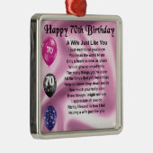 Echtgenote - 70e verjaardag metalen ornament (Rechts)