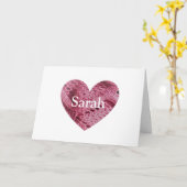 Echtgenote 7th Weddenschap Jubileum roze hartkaart Kaart (Gele Bloem)