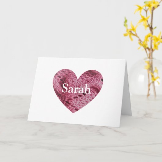 Echtgenote 7th Weddenschap Jubileum roze hartkaart Kaart (Gele Bloem)