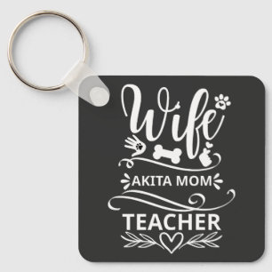 Echtgenote Akita Mam Leraar Grappige Hondenliefheb Sleutelhanger