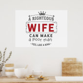 Echtgenote Art A Righteous Wife Poster (Keuken)