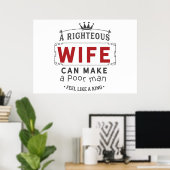 Echtgenote Art A Righteous Wife Poster (Thuiskantoor)