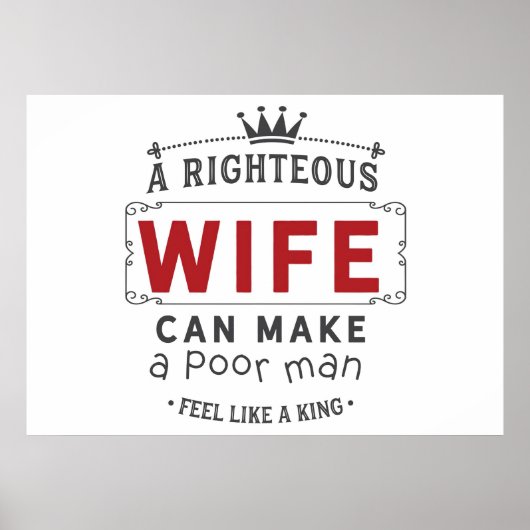 Echtgenote Art A Righteous Wife Poster (Voorkant)