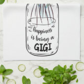 Echtgenote-art geluk is een GiGiGi Theedoek (Gevouwen)