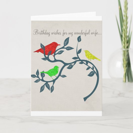 Echtgenote Birthday Kaart (Voorkant)