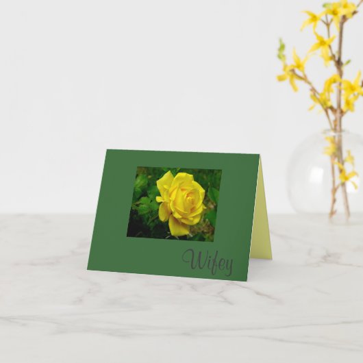 Echtgenote Birthday Kaart (Gele Bloem)