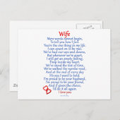 Echtgenote Briefkaart (Voorkant / Achterkant)