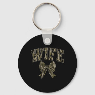 Echtgenote Camo Coquette Bow Camouflage Jachtvrouw Sleutelhanger