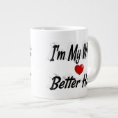 Echtgenote citaat zwarte tekst grote koffiekop (Voorkant rechts)