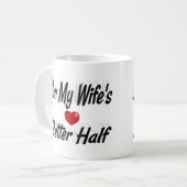 Echtgenote citaat zwarte tekst koffiemok (Voorkant links)