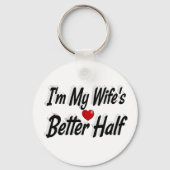 Echtgenote citaat zwarte tekst sleutelhanger (Voorkant)