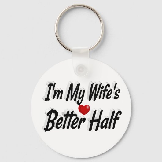 Echtgenote citaat zwarte tekst sleutelhanger (Achterkant)