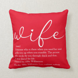 Echtgenote Definitie Modern Elegante Script Persoo Kussen