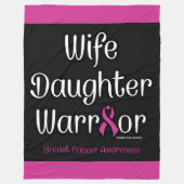 Echtgenote Dochter Warrior.. Borstkanker Fleece Deken (Voorkant)