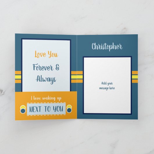 Echtgenote elke dag is bijzonder blauw kaart (Binnen)