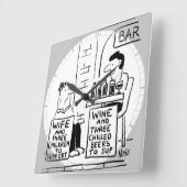 Echtgenote en 3 kinderen ter ondersteuning van vierkante klok (Hoek)