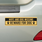 Echtgenote en hondenpremie voor honden bumpersticker (Op auto)
