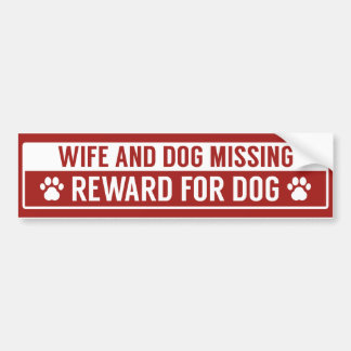 Echtgenote en hondenpremie voor honden bumpersticker