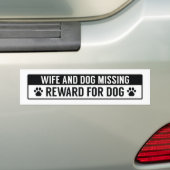 Echtgenote en hondenpremie voor honden bumpersticker (Op auto)