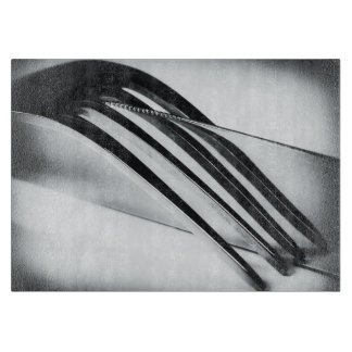 Echtgenote en vork snijplank