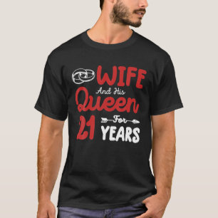 Echtgenote en zijn koningin 21ste Jubileum T-shirt