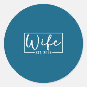 Echtgenote est 2026 pas getrouwd koppel huwelijksr ronde sticker