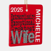 Echtgenote Extraordinaire CUSTOM Keramisch Ornament (Rechts)