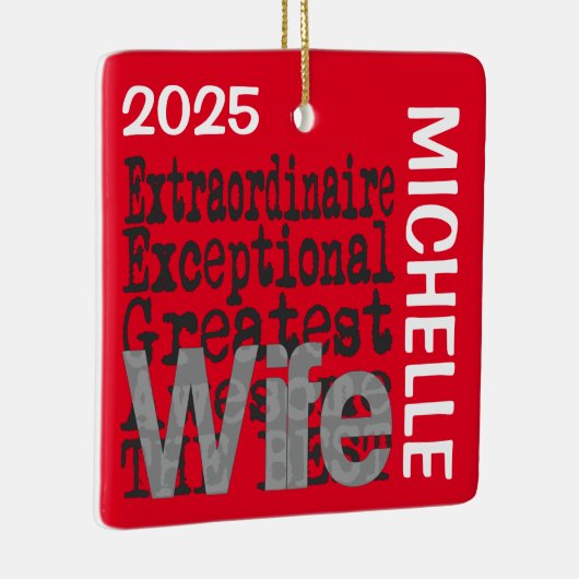 Echtgenote Extraordinaire CUSTOM Keramisch Ornament (Rechts)