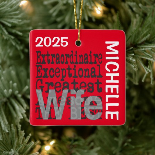 Echtgenote Extraordinaire CUSTOM Keramisch Ornament (Boom)