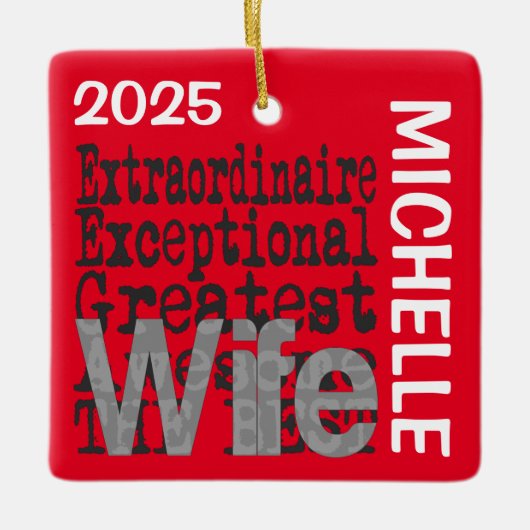 Echtgenote Extraordinaire CUSTOM Keramisch Ornament (Voorkant)