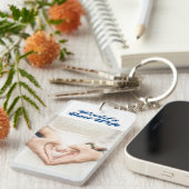 Echtgenote foto blauw zee sleutelhanger (Voorkant Rechts)